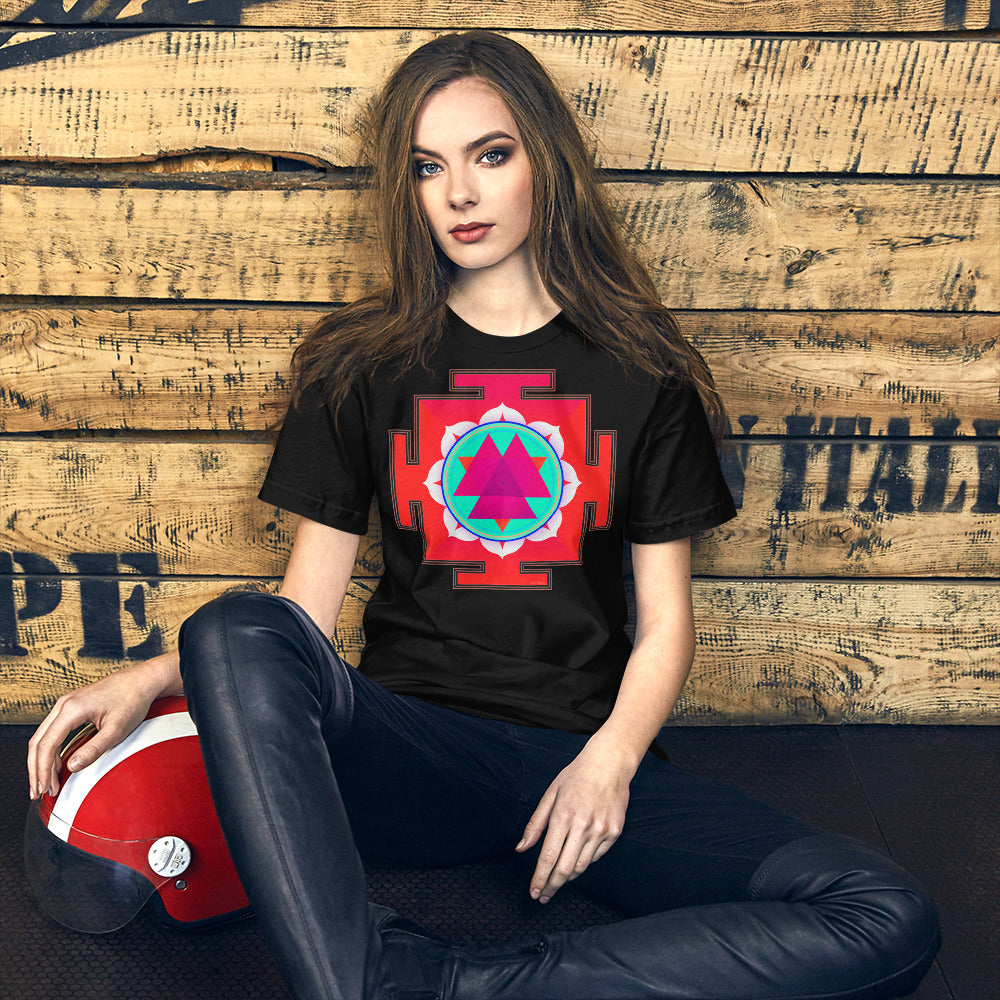 Classic Crew Neck Tee - Red Yantra - Ronz-Design-Unique-Apparel