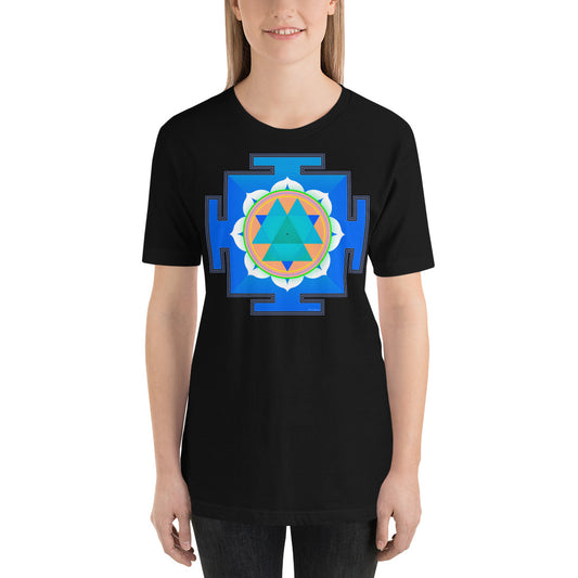 Classic Crew Neck Tee - Blue & Purple Yantras - Ronz-Design-Unique-Apparel