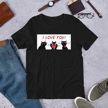 Load image into Gallery viewer, Classic Crew Neck Tee - I Love You! - Ronz-Design-Unique-Apparel
