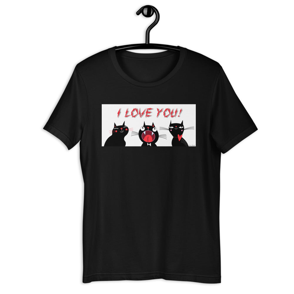 Classic Crew Neck Tee - I Love You! - Ronz-Design-Unique-Apparel