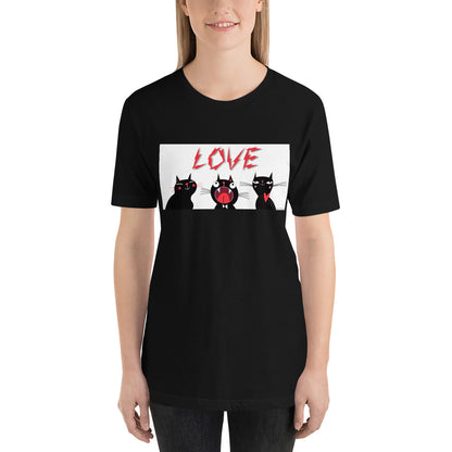 Classic Crew Neck Tee - Love Cats - Ronz-Design-Unique-Apparel