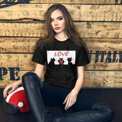 Classic Crew Neck Tee - Love Cats - Ronz-Design-Unique-Apparel