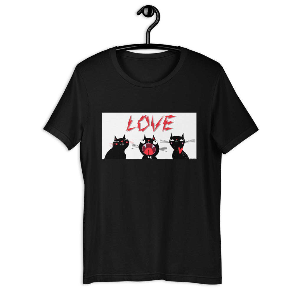 Classic Crew Neck Tee - Love Cats - Ronz-Design-Unique-Apparel