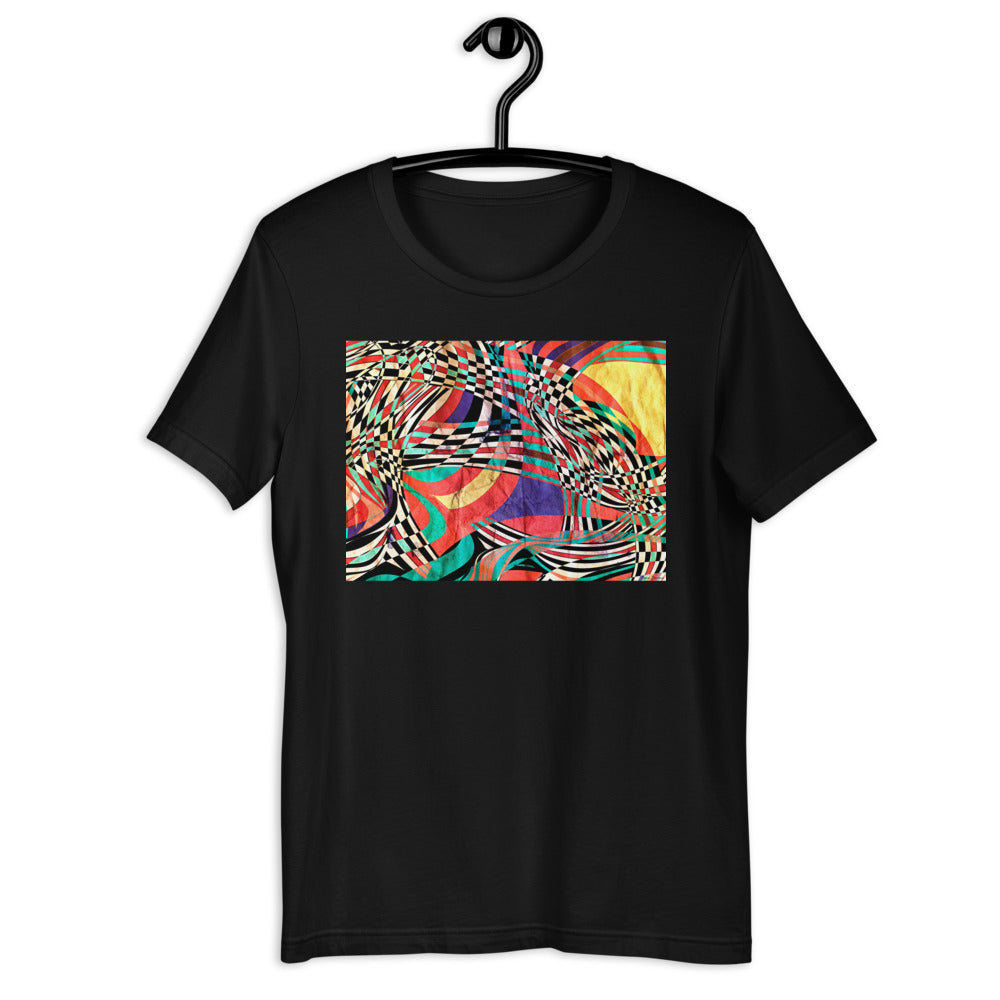 Classic Crew Neck Tee - Abstract with Purple - Ronz-Design-Unique-Apparel