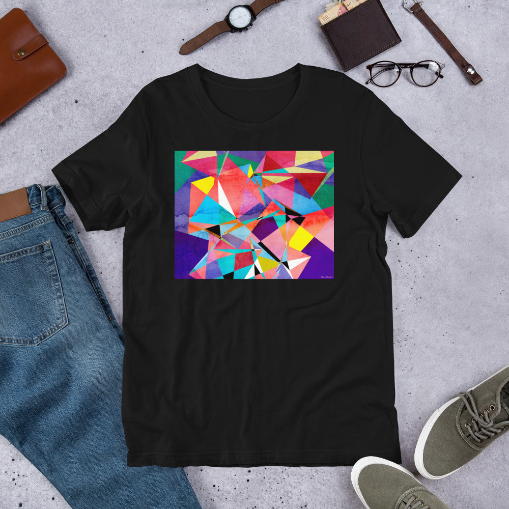 Classic Crew Neck Tee - Abstract Angles - Ronz-Design-Unique-Apparel
