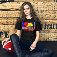 Load image into Gallery viewer, Classic Crew Neck Tee - Abstract Red Moon - Ronz-Design-Unique-Apparel
