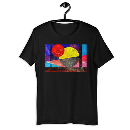 Classic Crew Neck Tee - Abstract Red Moon - Ronz-Design-Unique-Apparel