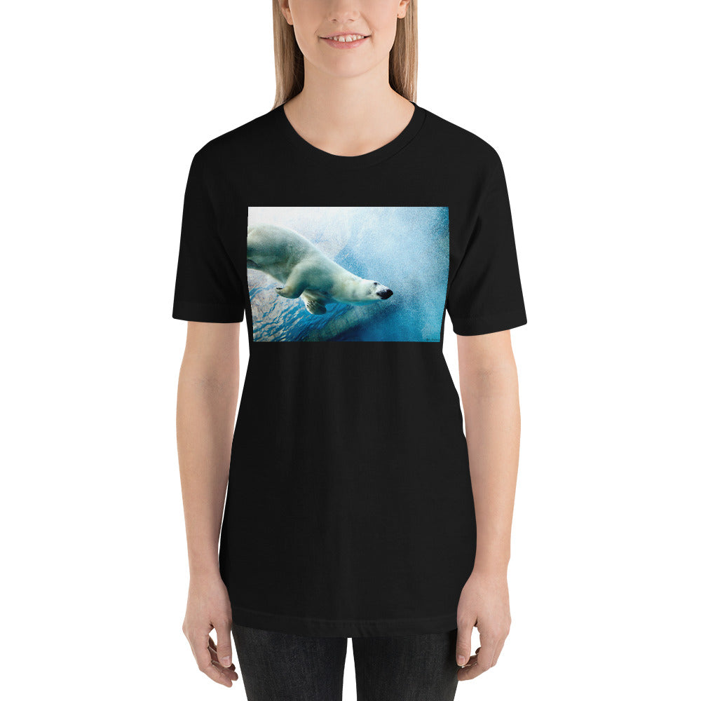 Classic Crew Neck Tee - Polar Bear Paddle - Ronz-Design-Unique-Apparel