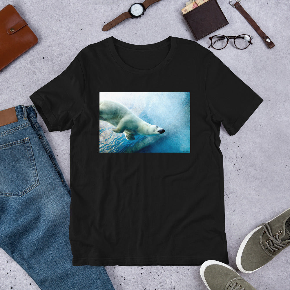 Classic Crew Neck Tee - Polar Bear Paddle - Ronz-Design-Unique-Apparel