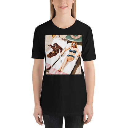 Classic Crew Neck Tee - Chill'n with My Monkey - Ronz-Design-Unique-Apparel