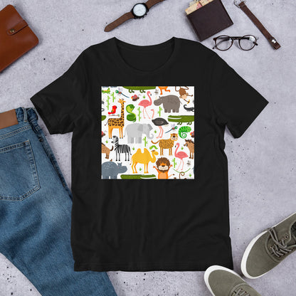 Classic Crew Neck Tee - Life is a Zoo - Ronz-Design-Unique-Apparel