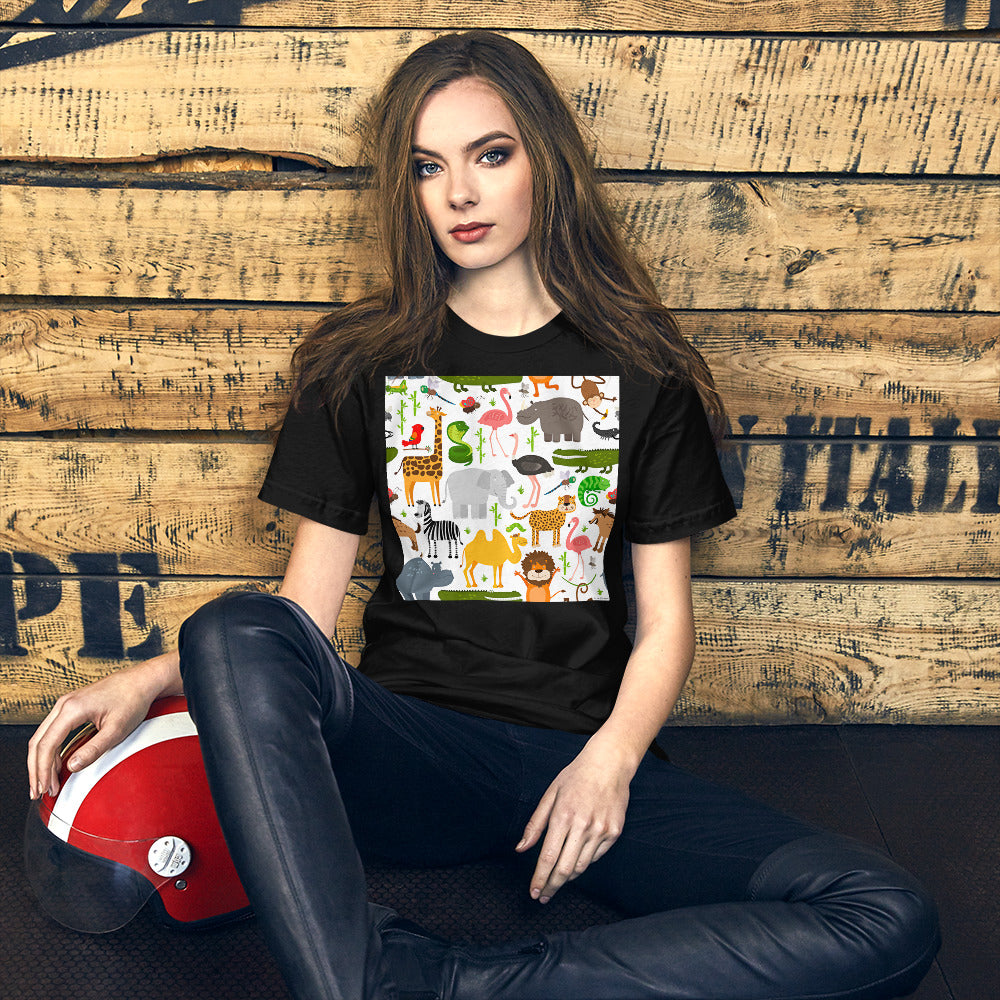 Classic Crew Neck Tee - Life is a Zoo - Ronz-Design-Unique-Apparel