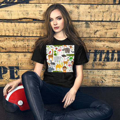 Classic Crew Neck Tee - Life is a Zoo - Ronz-Design-Unique-Apparel