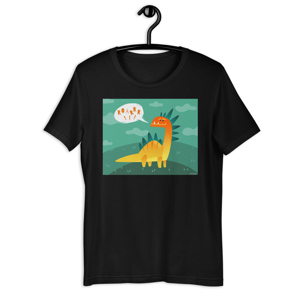 Classic Crew Neck Tee - Dino Roar - Ronz-Design-Unique-Apparel