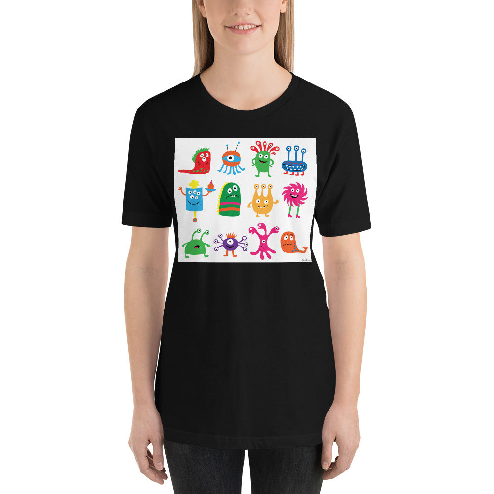 Classic Crew Neck Tee - Funny Monsters #2 - Ronz-Design-Unique-Apparel