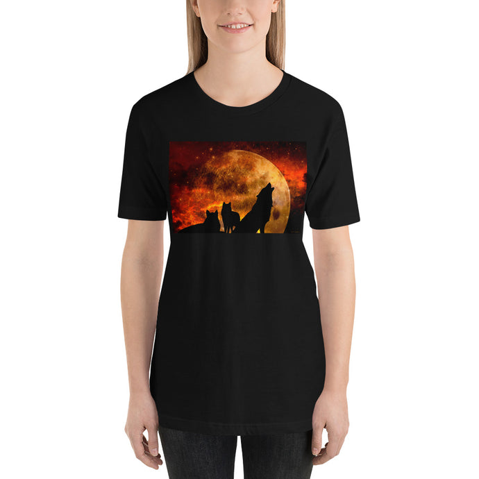 Classic Crew Neck Tee - Howling at the Moon - Ronz-Design-Unique-Apparel