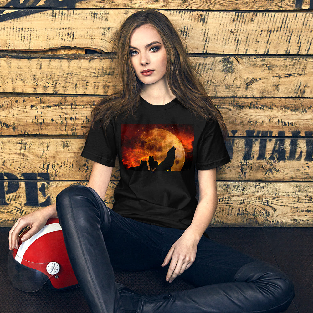 Classic Crew Neck Tee - Howling at the Moon - Ronz-Design-Unique-Apparel