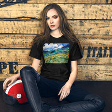 Load image into Gallery viewer, Classic Crew Neck Tee - van Gogh: Mountainous Landscape Behind St-Paul Hospital - Ronz-Design-Unique-Apparel
