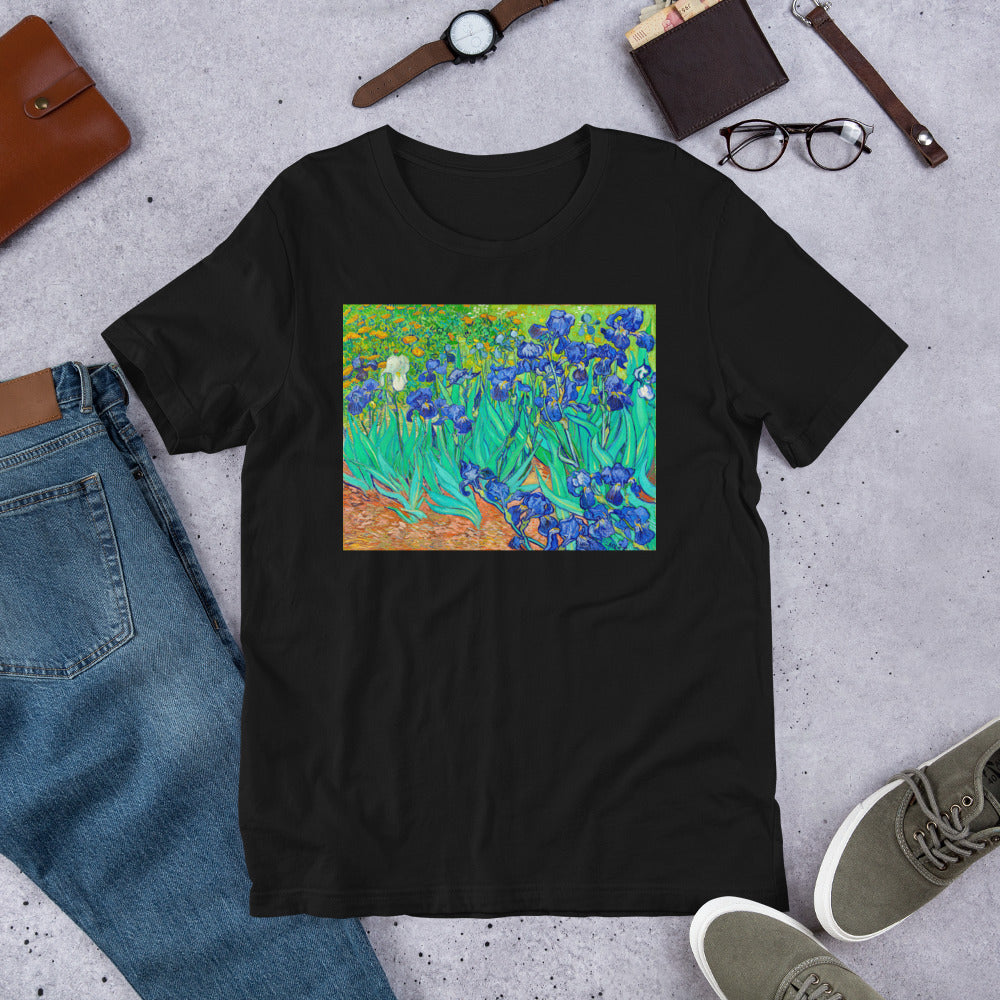 Classic Crew Neck Tee - van Gogh: Irises - Ronz-Design-Unique-Apparel