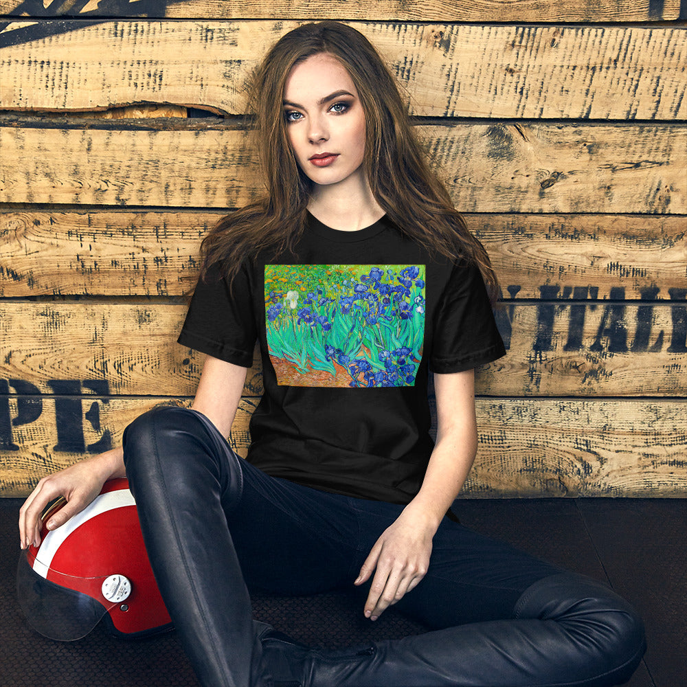 Classic Crew Neck Tee - van Gogh: Irises - Ronz-Design-Unique-Apparel