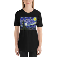 Load image into Gallery viewer, Classic Crew Neck Tee - van Gogh: The Starry Night - Ronz-Design-Unique-Apparel
