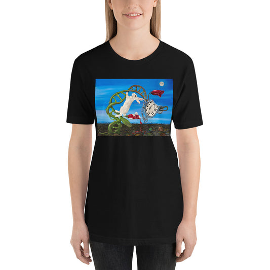 Classic Crew Neck Tee - Dali Rabbit - Ronz-Design-Unique-Apparel
