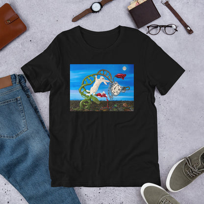 Classic Crew Neck Tee - Dali Rabbit - Ronz-Design-Unique-Apparel
