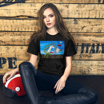 Classic Crew Neck Tee - Dali Rabbit - Ronz-Design-Unique-Apparel