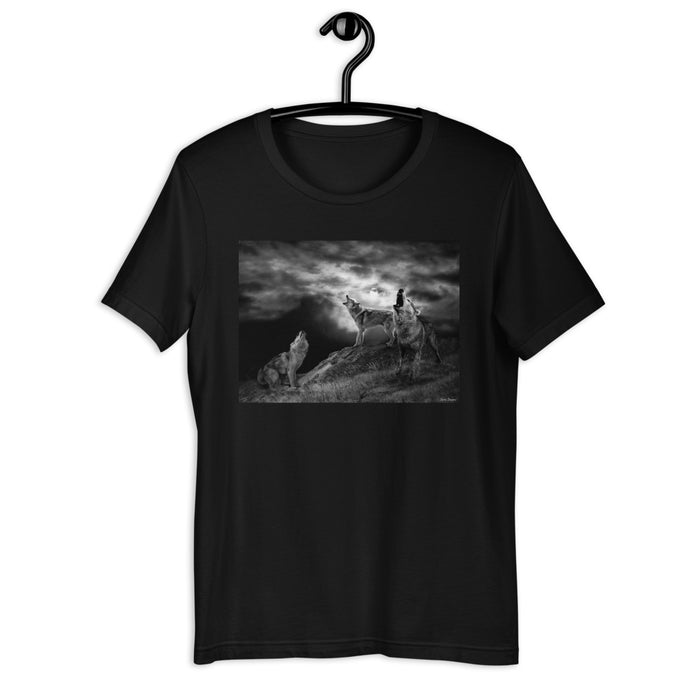 Classic Crew Neck Tee - Howling in the Storm - Ronz-Design-Unique-Apparel