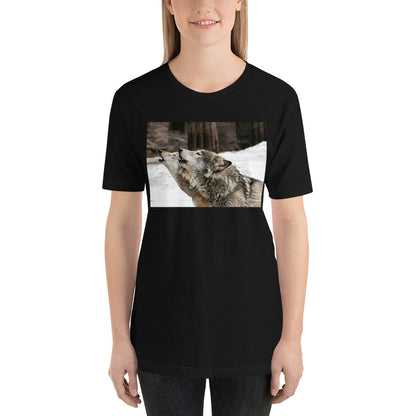 Classic Crew Neck Tee - Wolf Harmony - Ronz-Design-Unique-Apparel