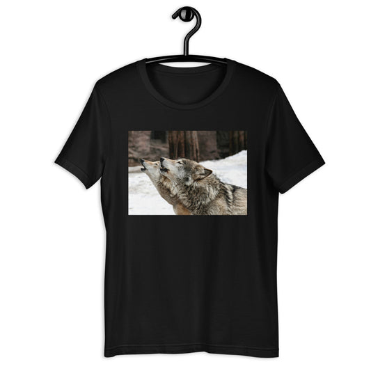 Classic Crew Neck Tee - Wolf Harmony - Ronz-Design-Unique-Apparel