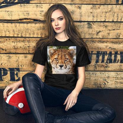 Classic Crew Neck Tee - Cheetah Stare - Ronz-Design-Unique-Apparel