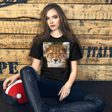 Load image into Gallery viewer, Classic Crew Neck Tee - Cheetah Stare - Ronz-Design-Unique-Apparel
