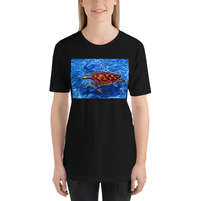 Classic Crew Neck Tee - Loggerhead Sea Turtle - Ronz-Design-Unique-Apparel