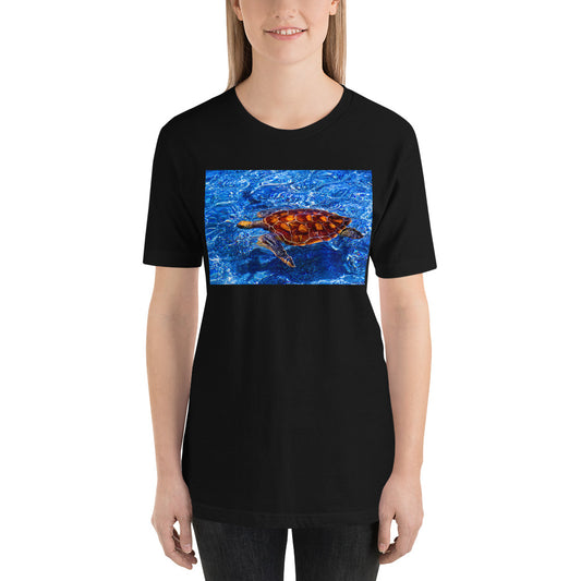 Classic Crew Neck Tee - Loggerhead Sea Turtle - Ronz-Design-Unique-Apparel