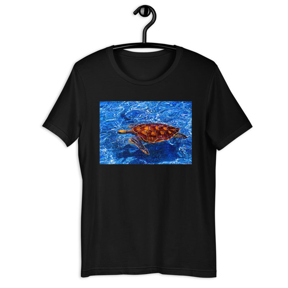 Classic Crew Neck Tee - Loggerhead Sea Turtle - Ronz-Design-Unique-Apparel