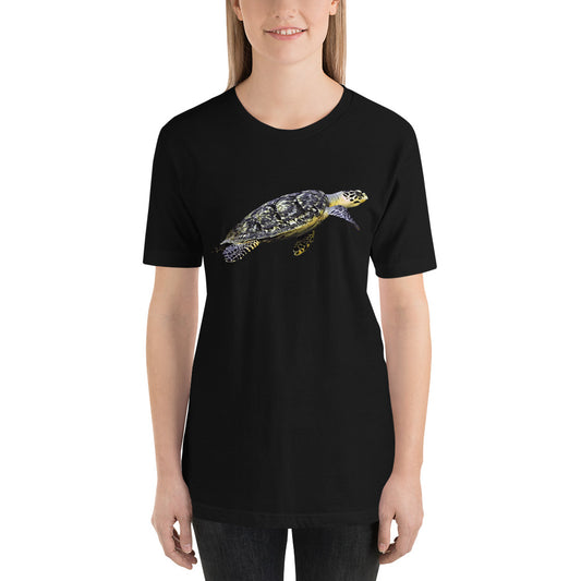 Classic Crew Neck Tee - Flatback Sea Turtle - Ronz-Design-Unique-Apparel