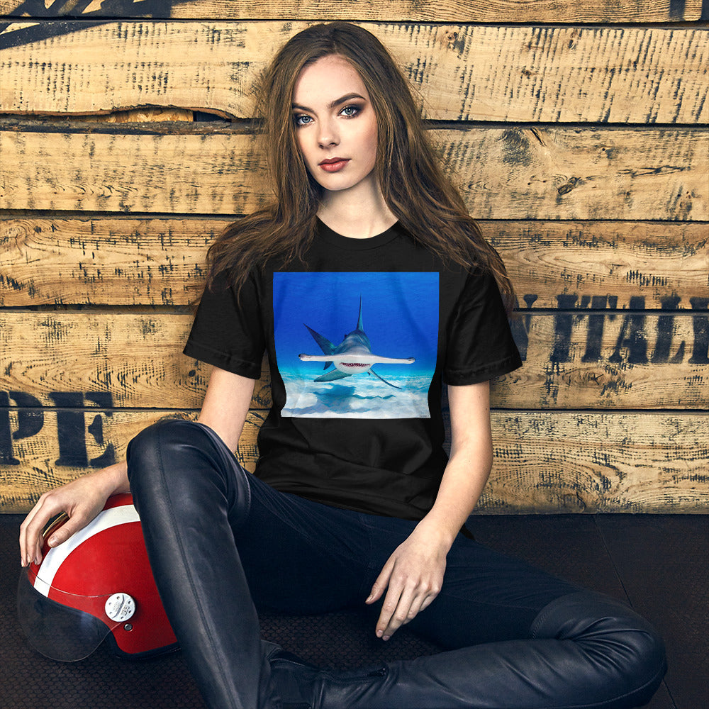 Classic Crew Neck Tee - Hammerhead Dead Ahead - Ronz-Design-Unique-Apparel