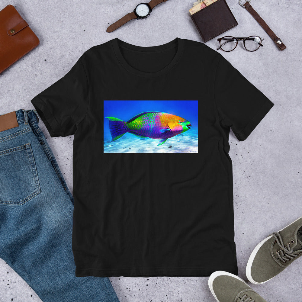 Classic Crew Neck Tee - Parrot Fish - Ronz-Design-Unique-Apparel