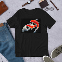 Load image into Gallery viewer, Classic Crew Neck Tee - Two Koi - Ronz-Design-Unique-Apparel
