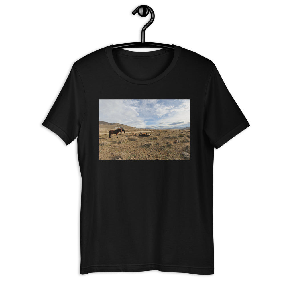 Classic Crew Neck Tee - Wild Mustang Vista - Ronz-Design-Unique-Apparel