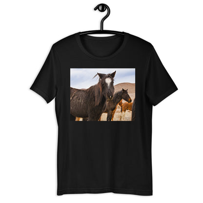 Classic Crew Neck Tee - Wild Mustang with Wild Hair - Ronz-Design-Unique-Apparel