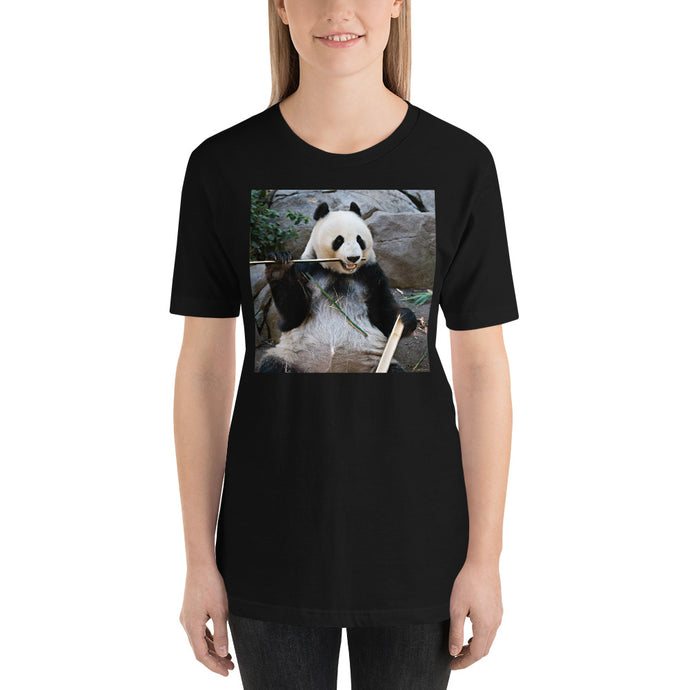 Classic Crew Neck Tee - Happy Panda #3 - Ronz-Design-Unique-Apparel
