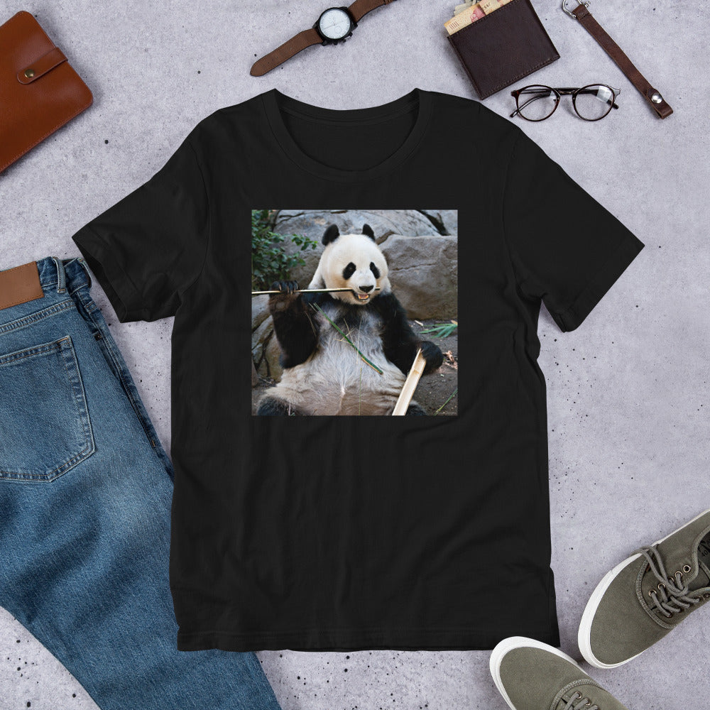 Classic Crew Neck Tee - Happy Panda #3 - Ronz-Design-Unique-Apparel