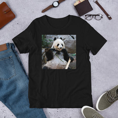 Classic Crew Neck Tee - Happy Panda #3 - Ronz-Design-Unique-Apparel