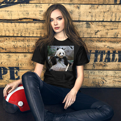 Classic Crew Neck Tee - Happy Panda #3 - Ronz-Design-Unique-Apparel