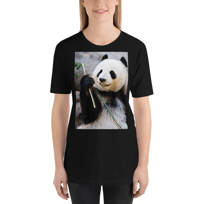 Classic Crew Neck Tee - Happy Panda #2 - Ronz-Design-Unique-Apparel