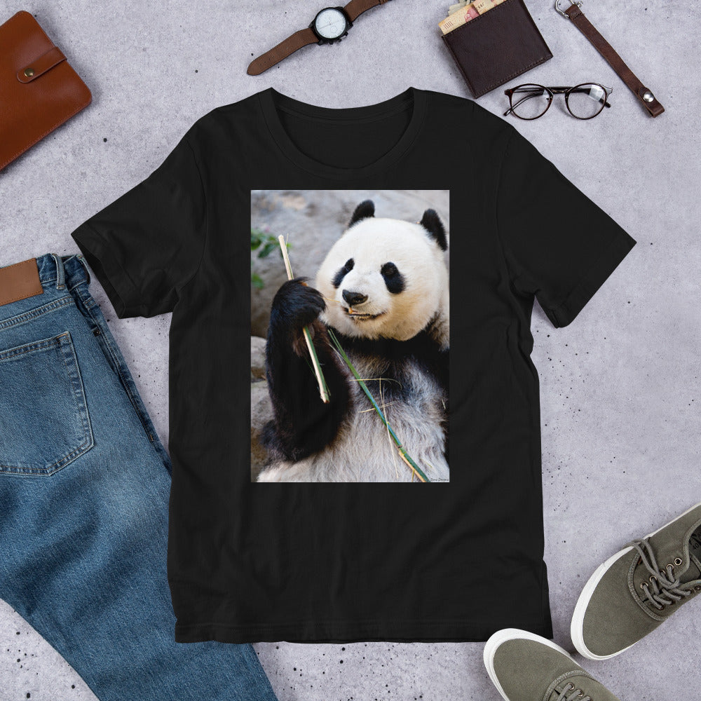 Classic Crew Neck Tee - Happy Panda #2 - Ronz-Design-Unique-Apparel