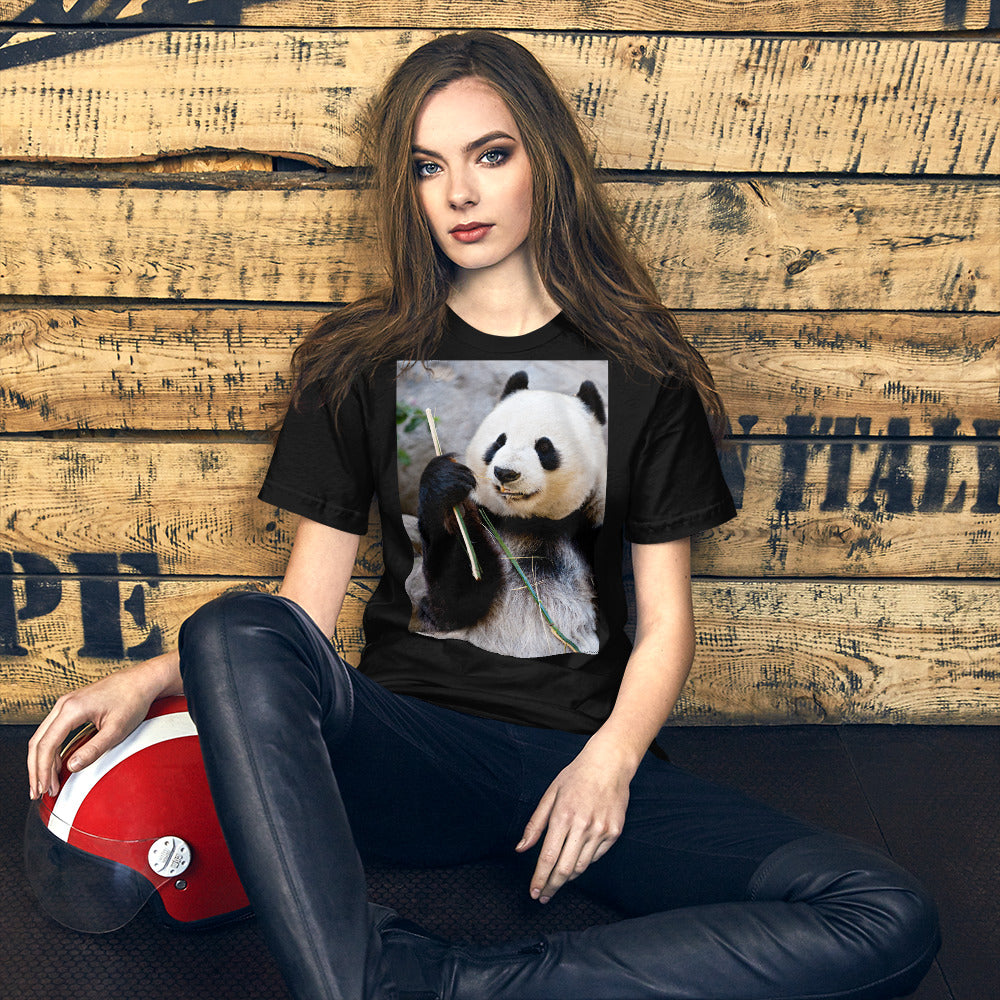 Classic Crew Neck Tee - Happy Panda #2 - Ronz-Design-Unique-Apparel