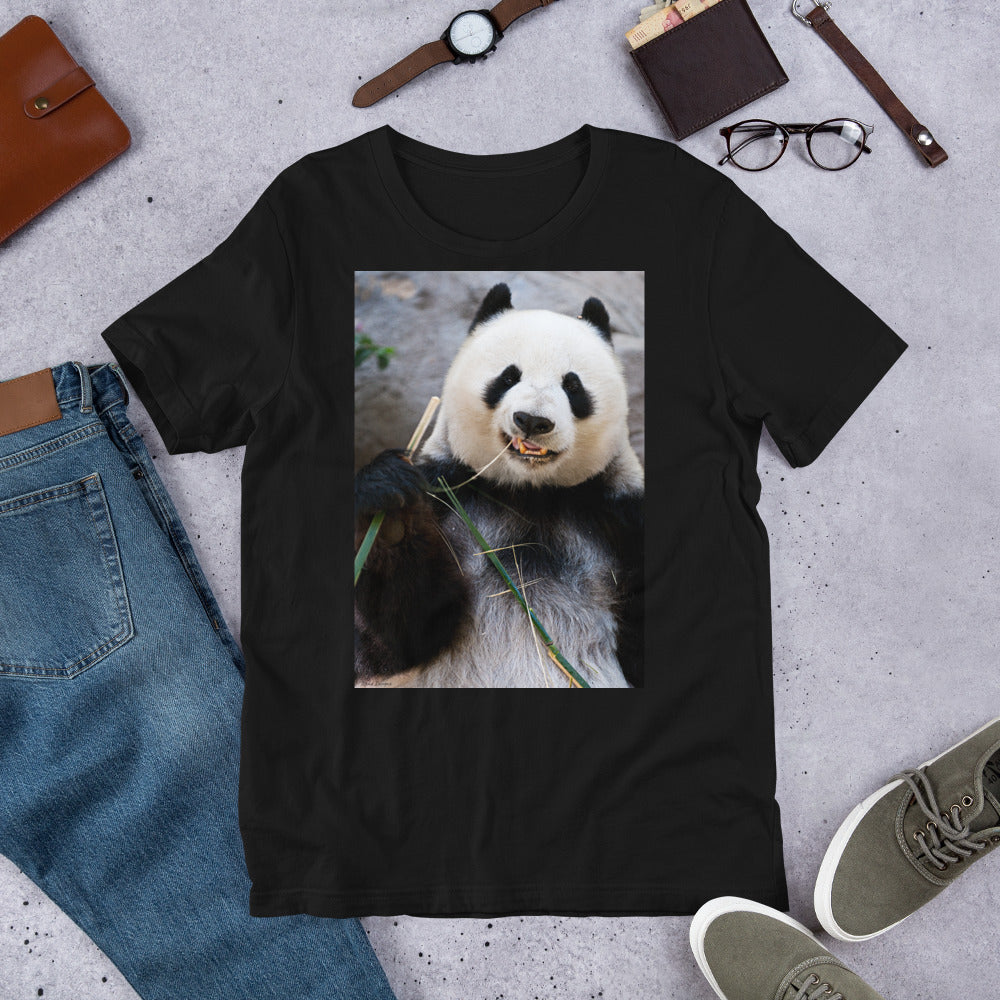 Classic Crew Neck Tee - Happy Panda - Ronz-Design-Unique-Apparel